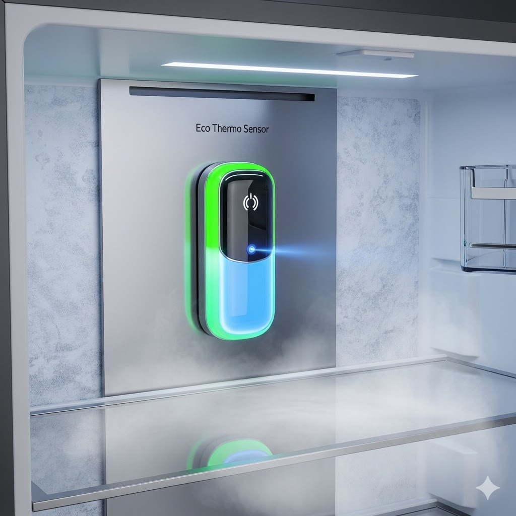 Energy Saving: Từ A - Z về Energy Saving tủ lạnh Hitachi 7 Cảm biến Eco Thermo tự động nhận biết sự thay đổi nhiệt độ để điều chỉnh công suất.